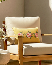 Roseate Celia Yellow Cushion Cover | Taran Living