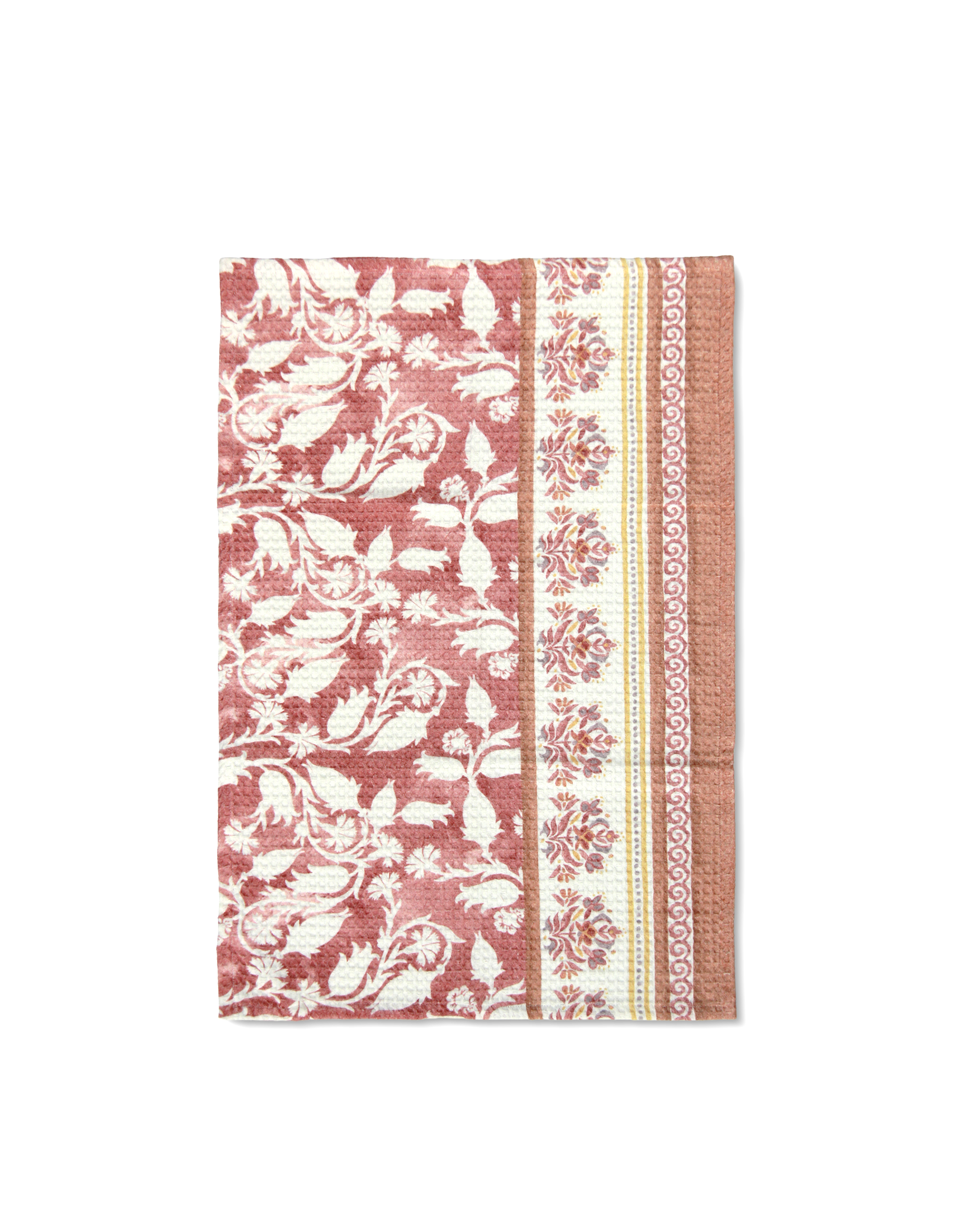 Rahat Buta Pink Cotton Hand Towel - detail shot