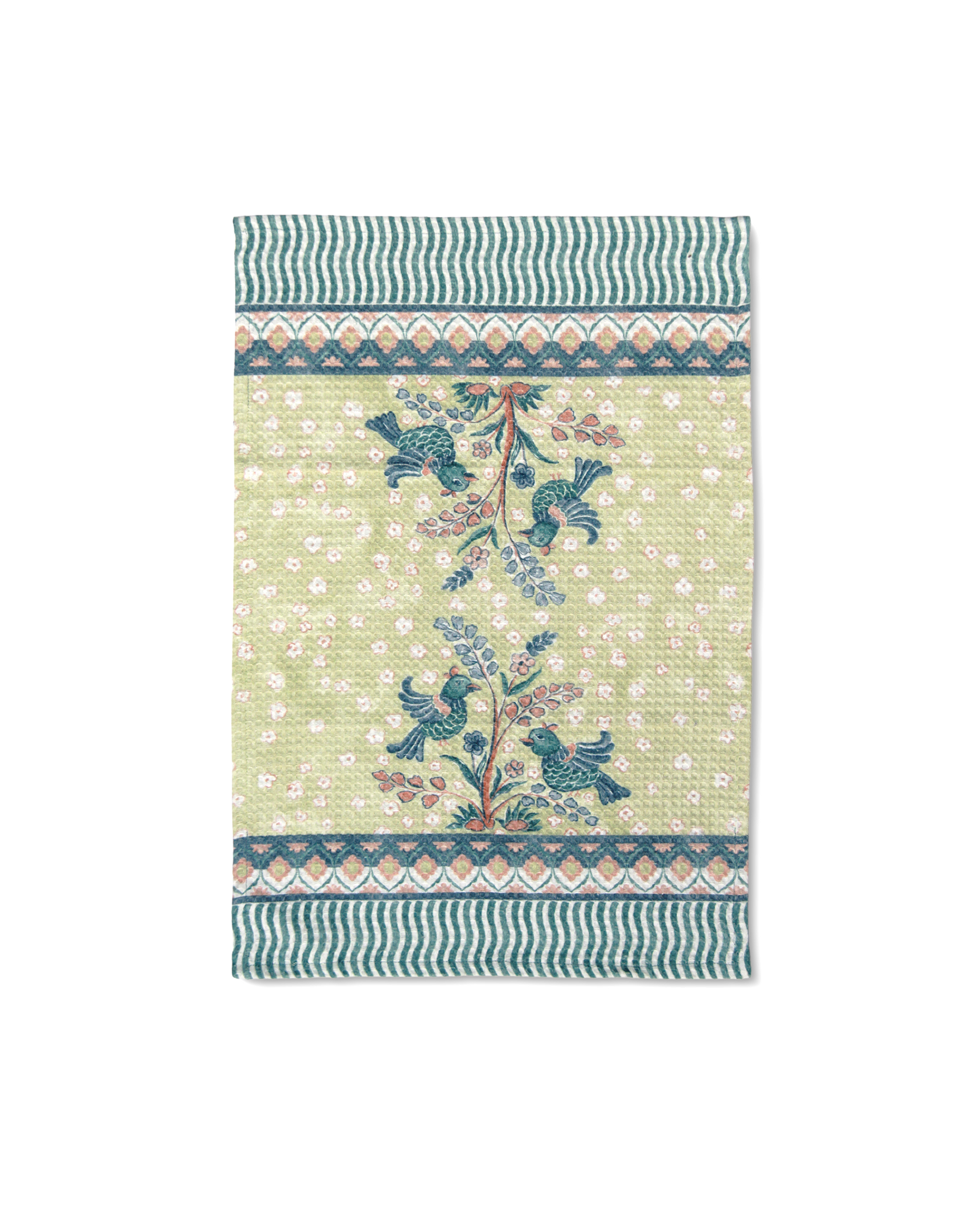 Khwaab Green Cotton Hand Towel - lifestyle