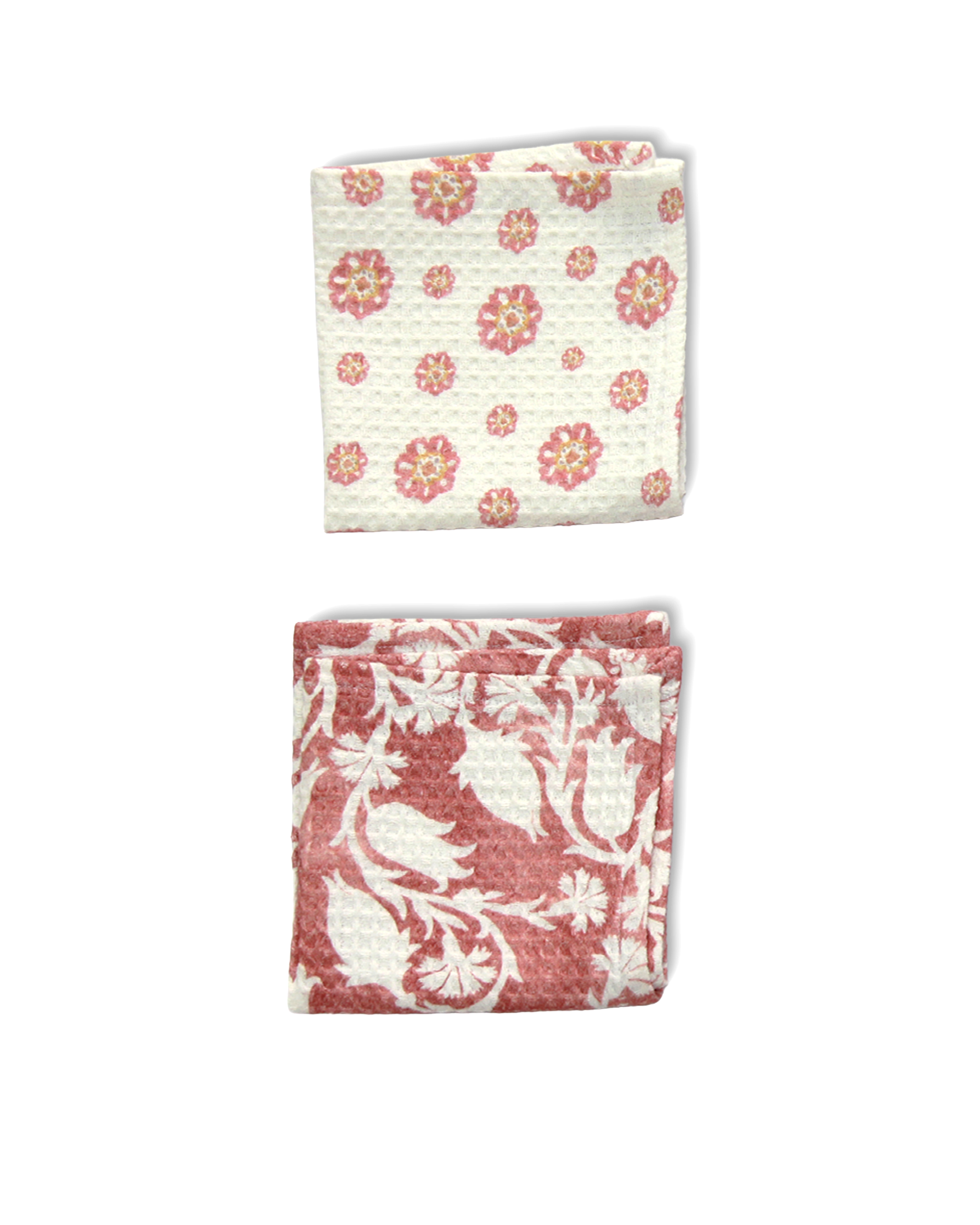 Rahat Buta Pink Cotton Face Towel - detail shot