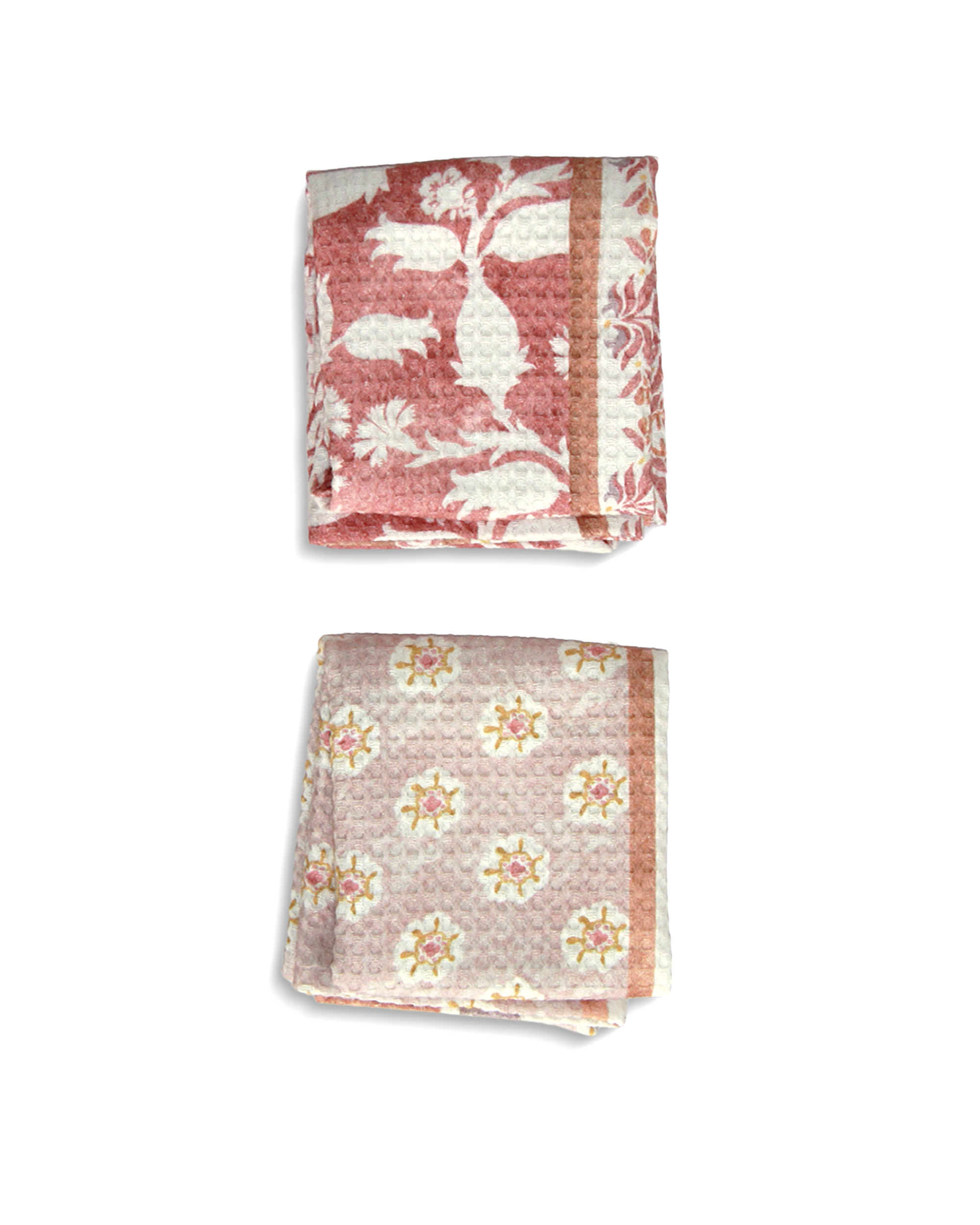 Rahat Buta Pink Cotton Hand Towel - view 5
