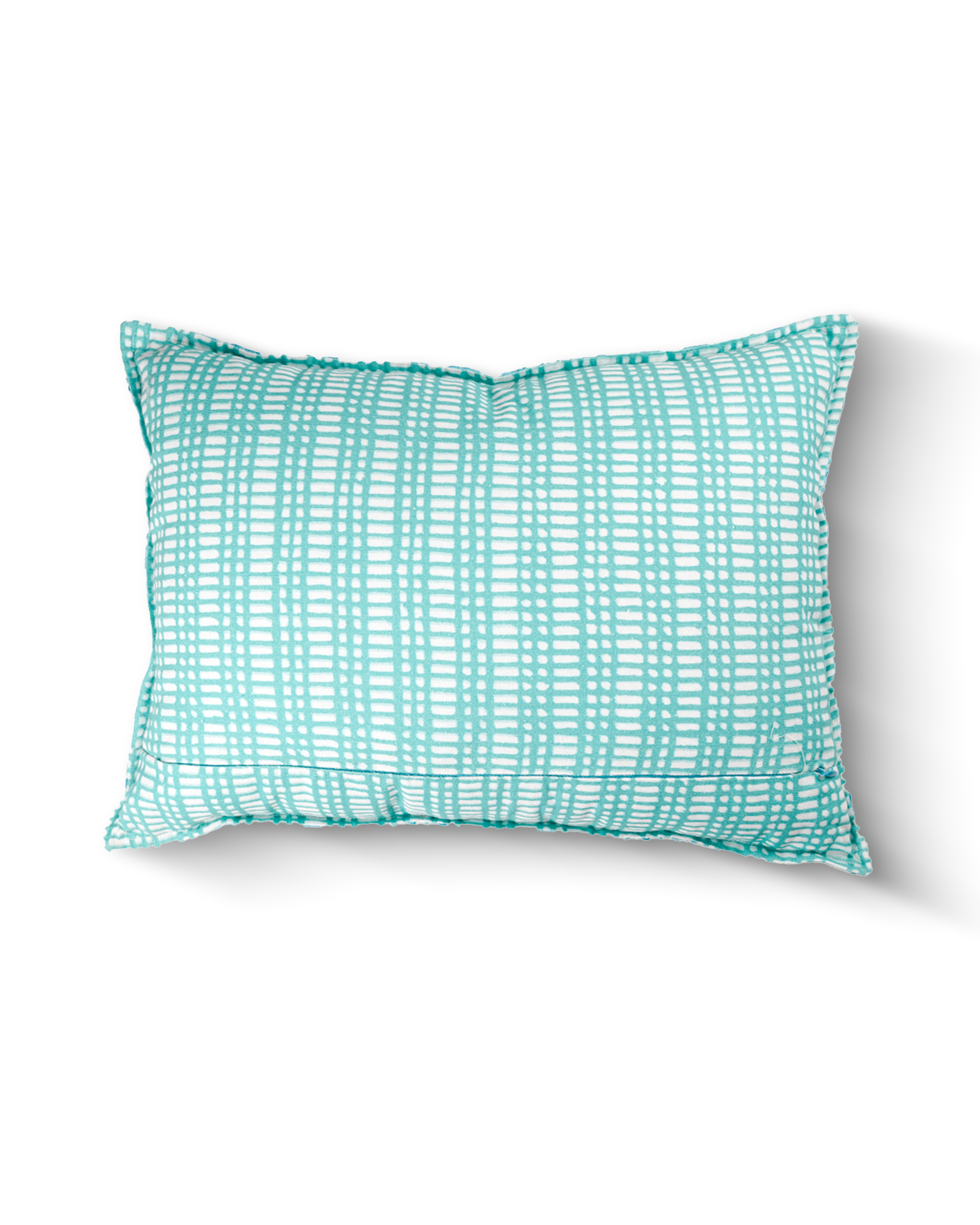 Native Light Blue Cushion Cover - detail shot