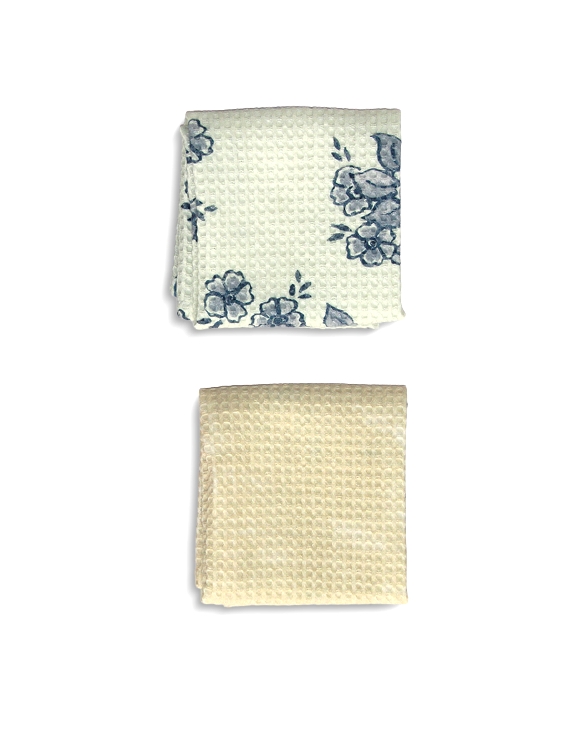 Mimo Flower Blue Cotton Hand Towel - lifestyle