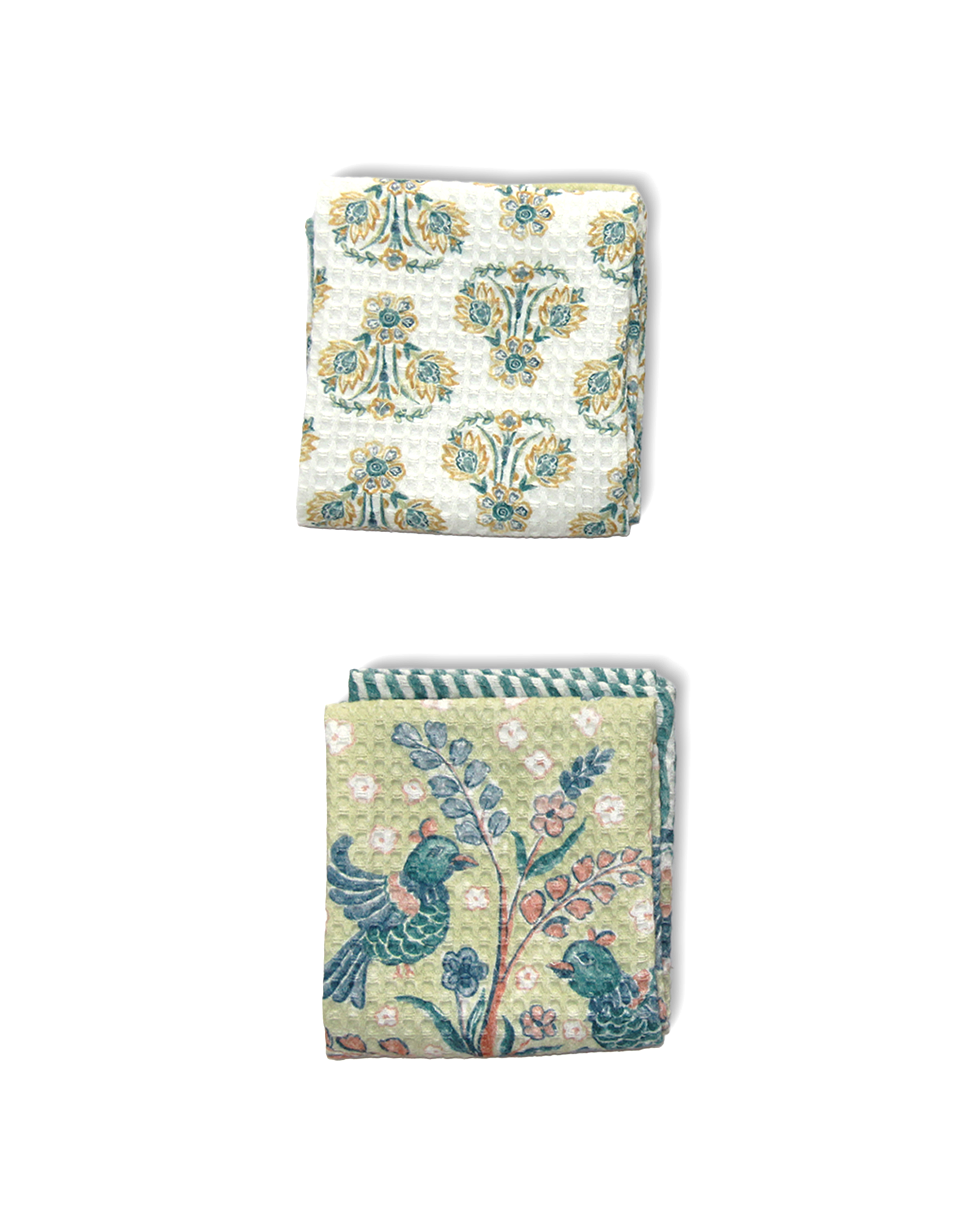 Khwaab Green Cotton Hand Towel - view 5