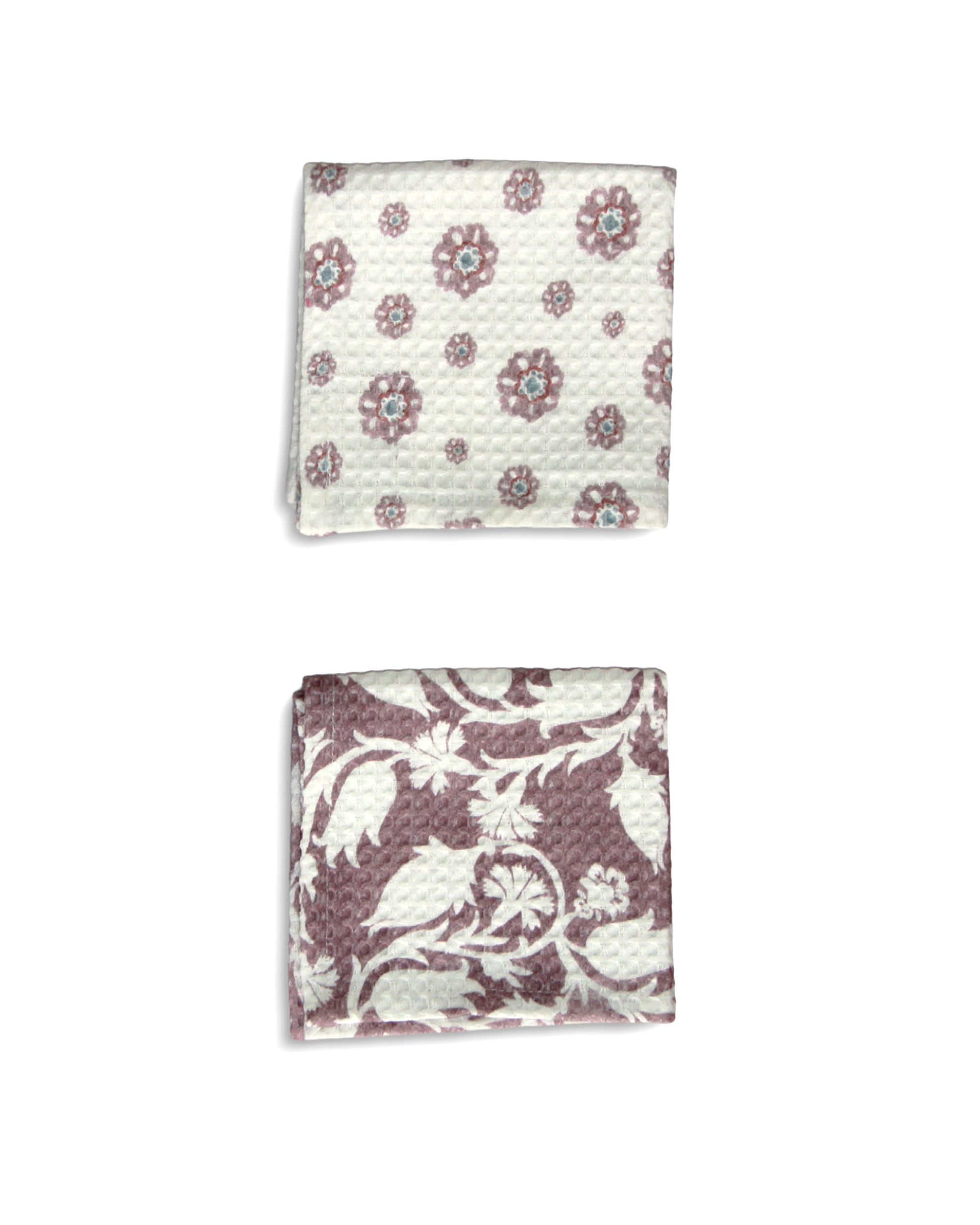 Rahat Buta Purple Cotton Face Towel - detail shot