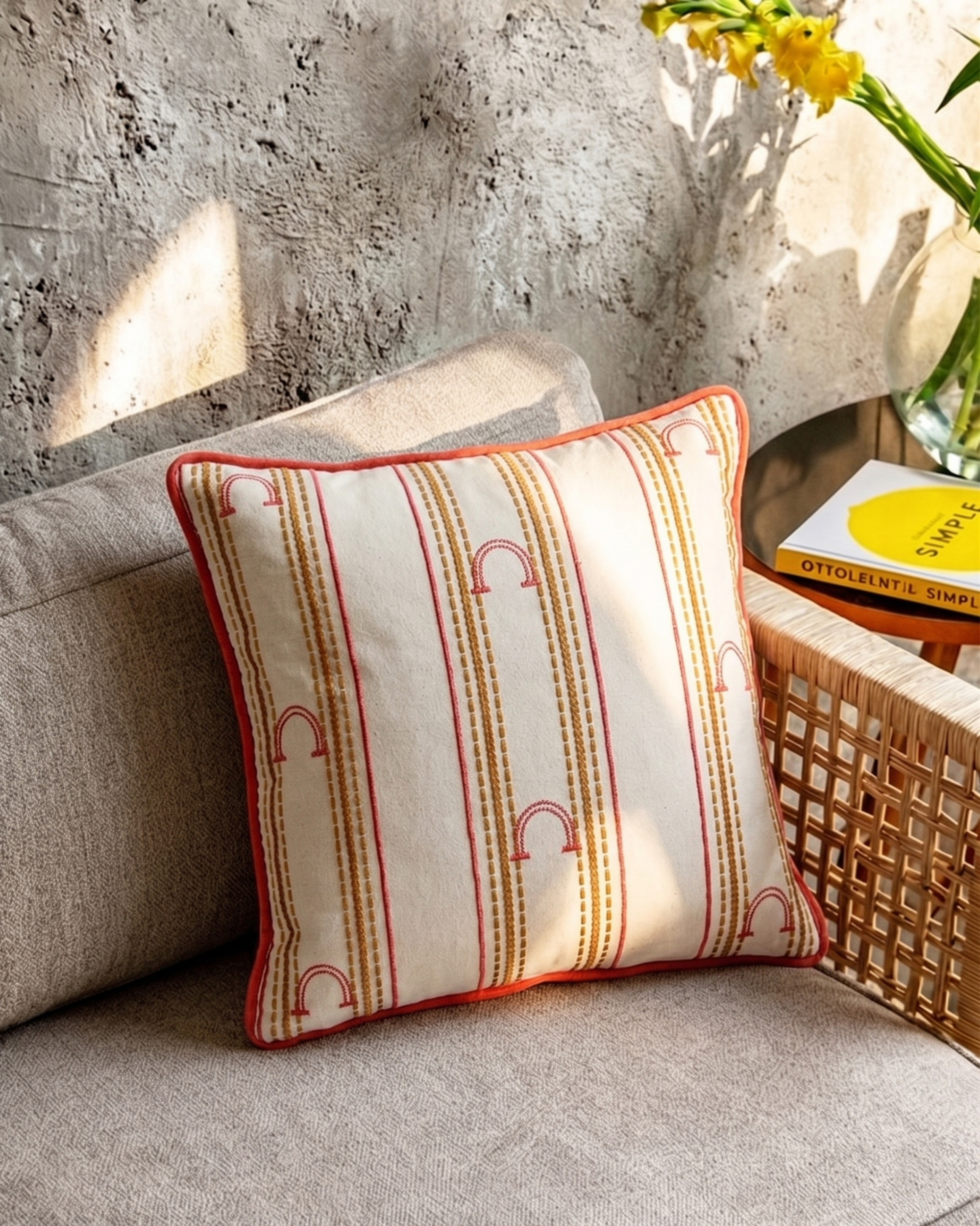 Jaipur Trail Cushion Cover - 16''X16''