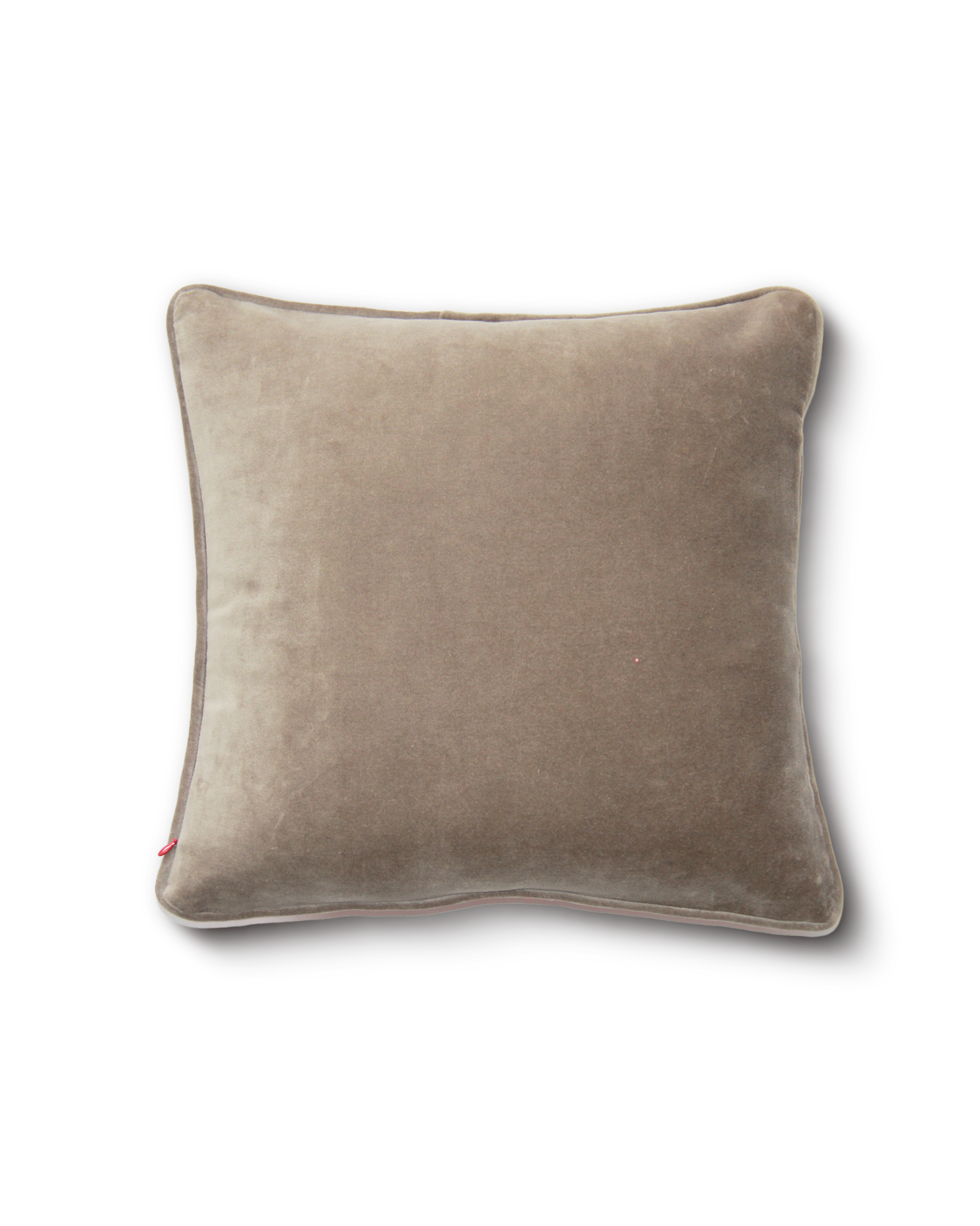 Rust Soft Stripe Cotton Cushion Cover - detail shot