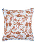Khwaab Terracotta Garden Grid Cushion Cover -  16