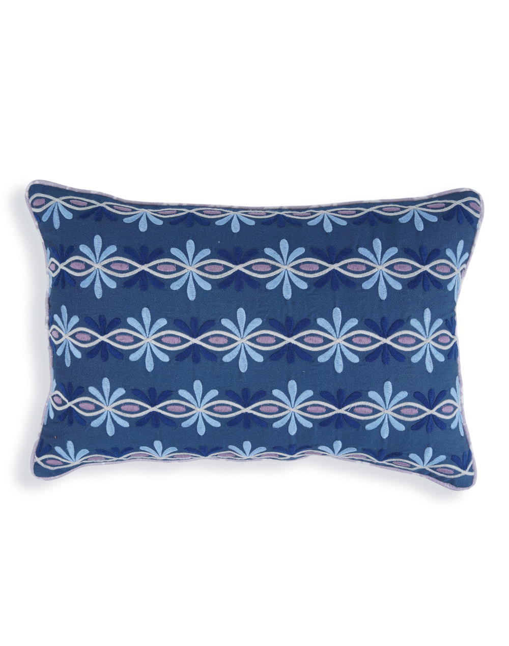 Mica curves blue cushion cover