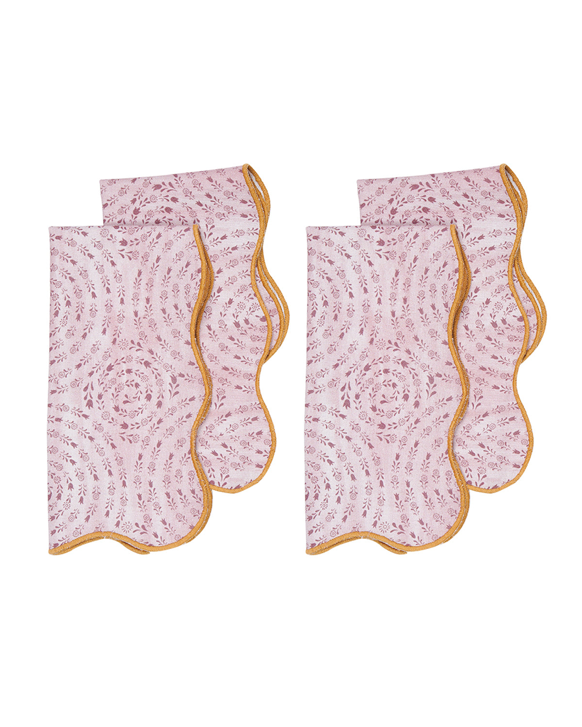 Mauve Circular Printed Cotton Napkin - 14"x14"