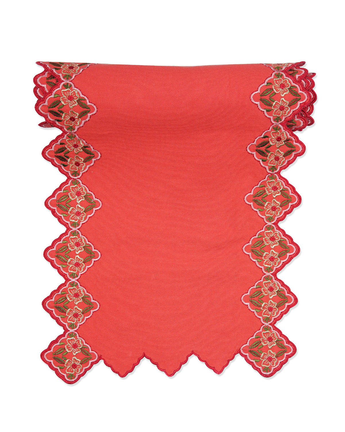 Mimo Festive Embroidered Table Runner- 13"x72"