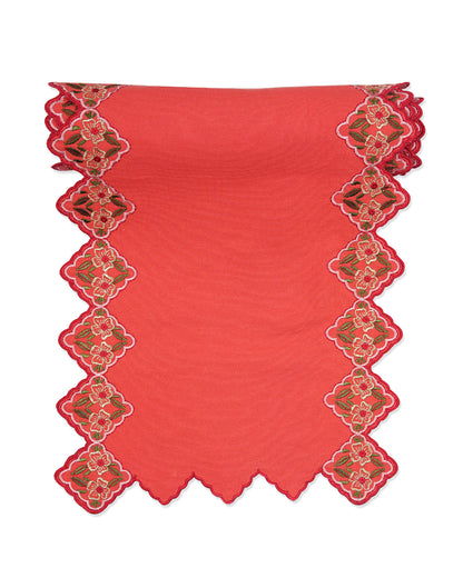 Mimo Festive Embroidered Table Runner- 13"x72"