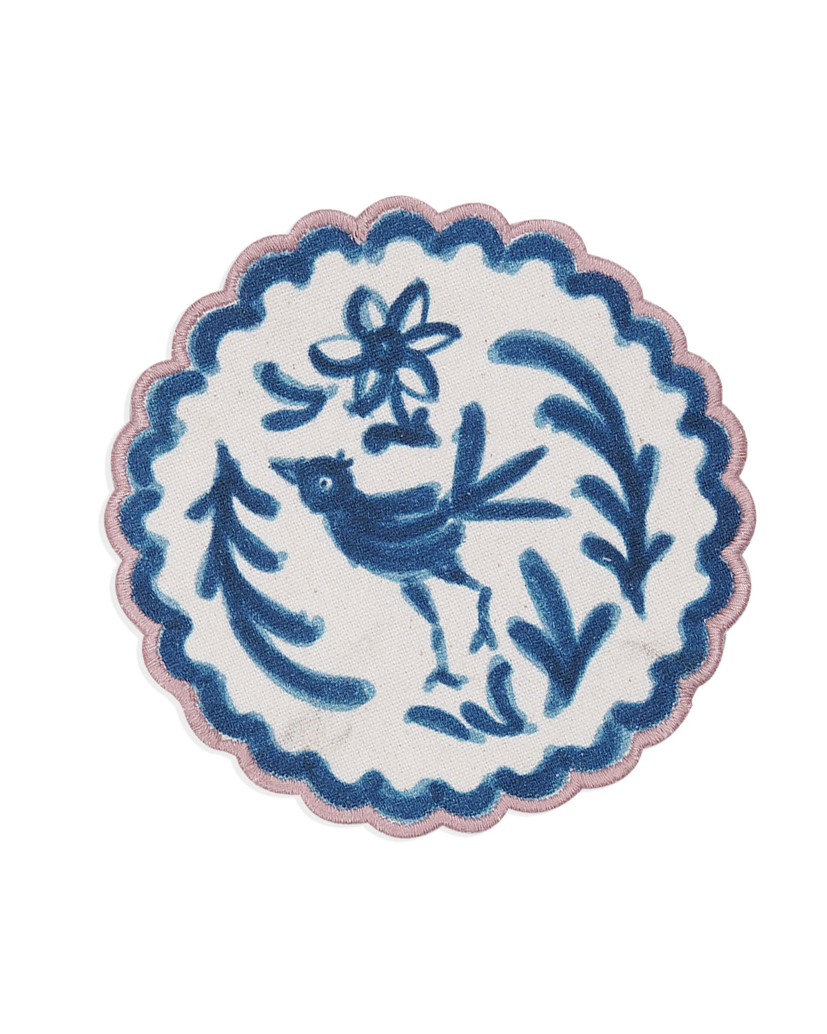 Ayna Blue Bird Printed Tea Coaster - 4"x4"