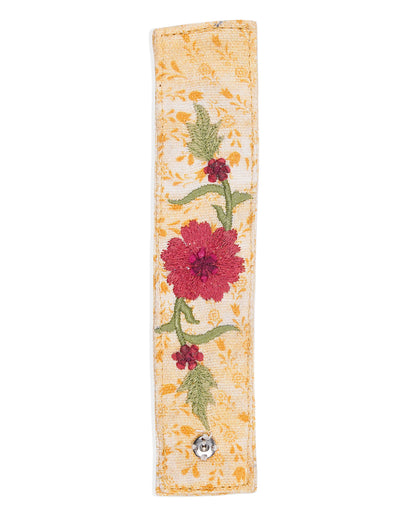 Rahat Yellow Embroidered Napkin Ring -Set of 6