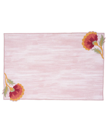 Rahat Mauve Embroidered Placemat Set of 4 - 12"X18"