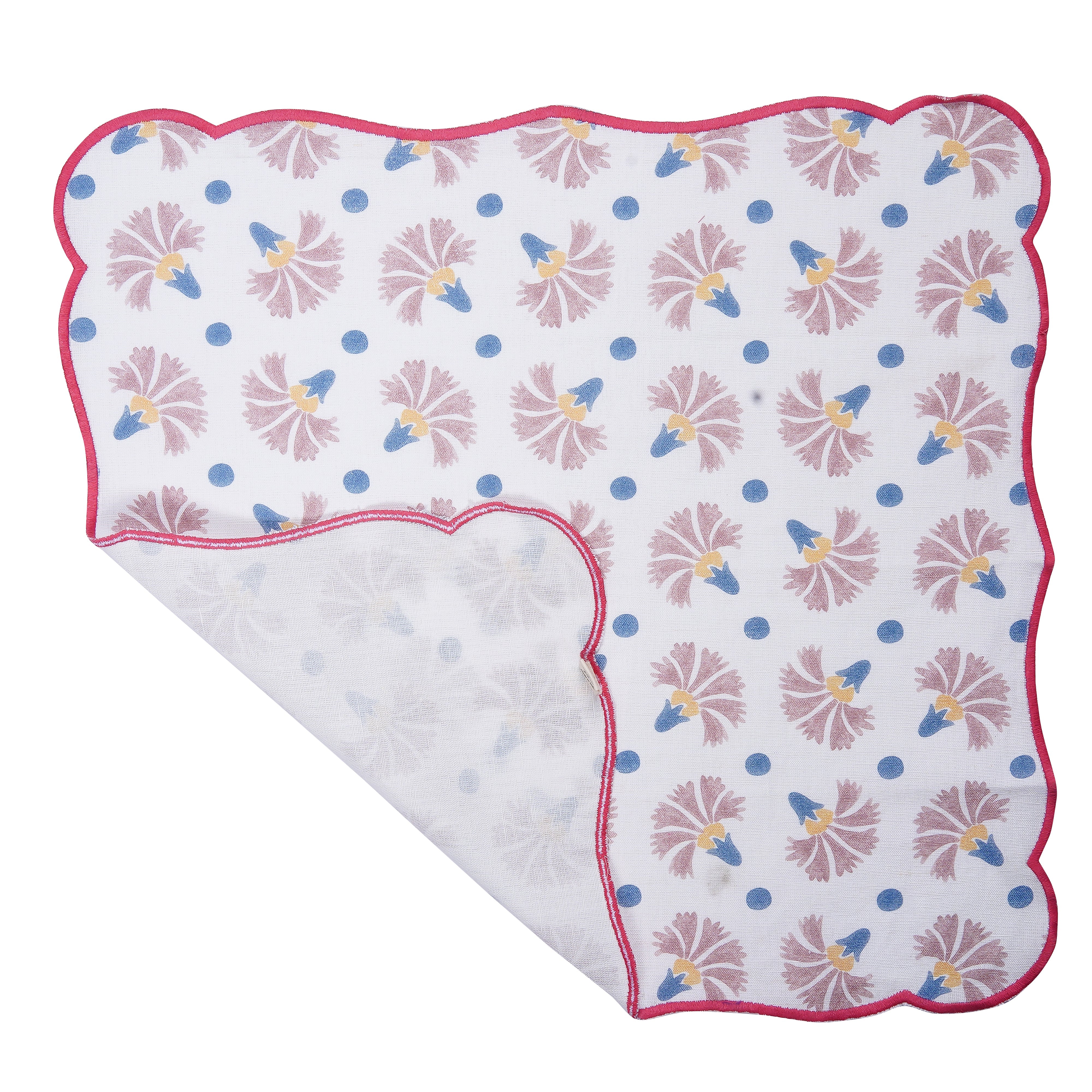 Raahat Buds Pink Cotton Napkin| Set of 2