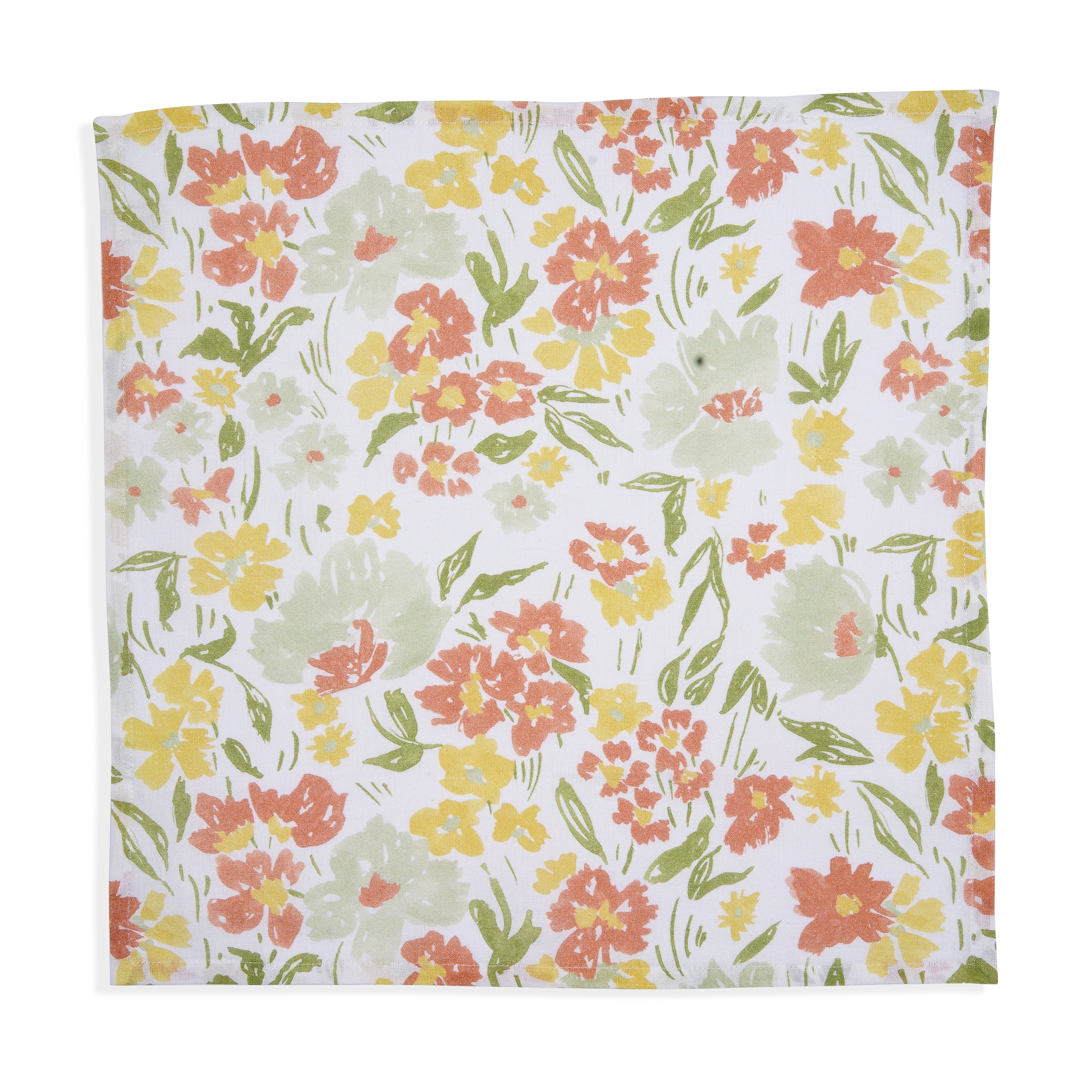 Floral Printed Cotton Napkin| Set of 2