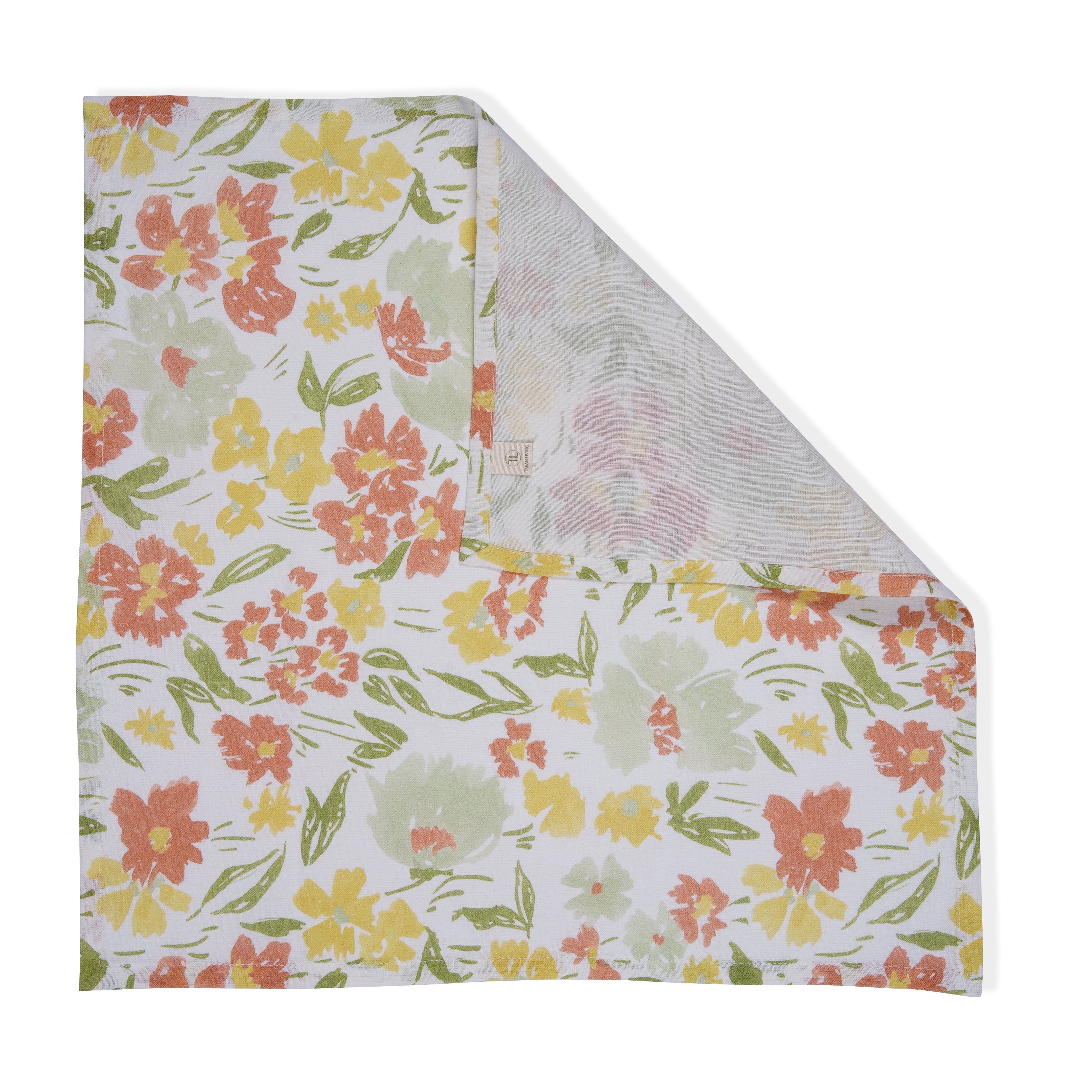 Floral Printed Cotton Napkin| Set of 2