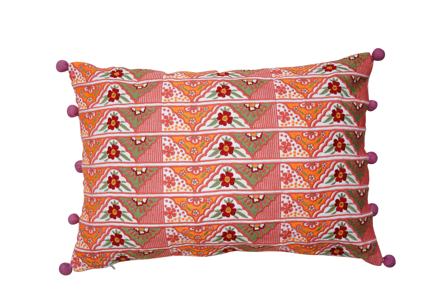 Mimo coral urban embroidered cushion cover