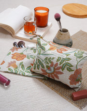 Floral Waffle Pouch With PVC Lining