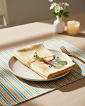 Miyana Yellow Lemon Embroidered Napkin-set of 4- 16