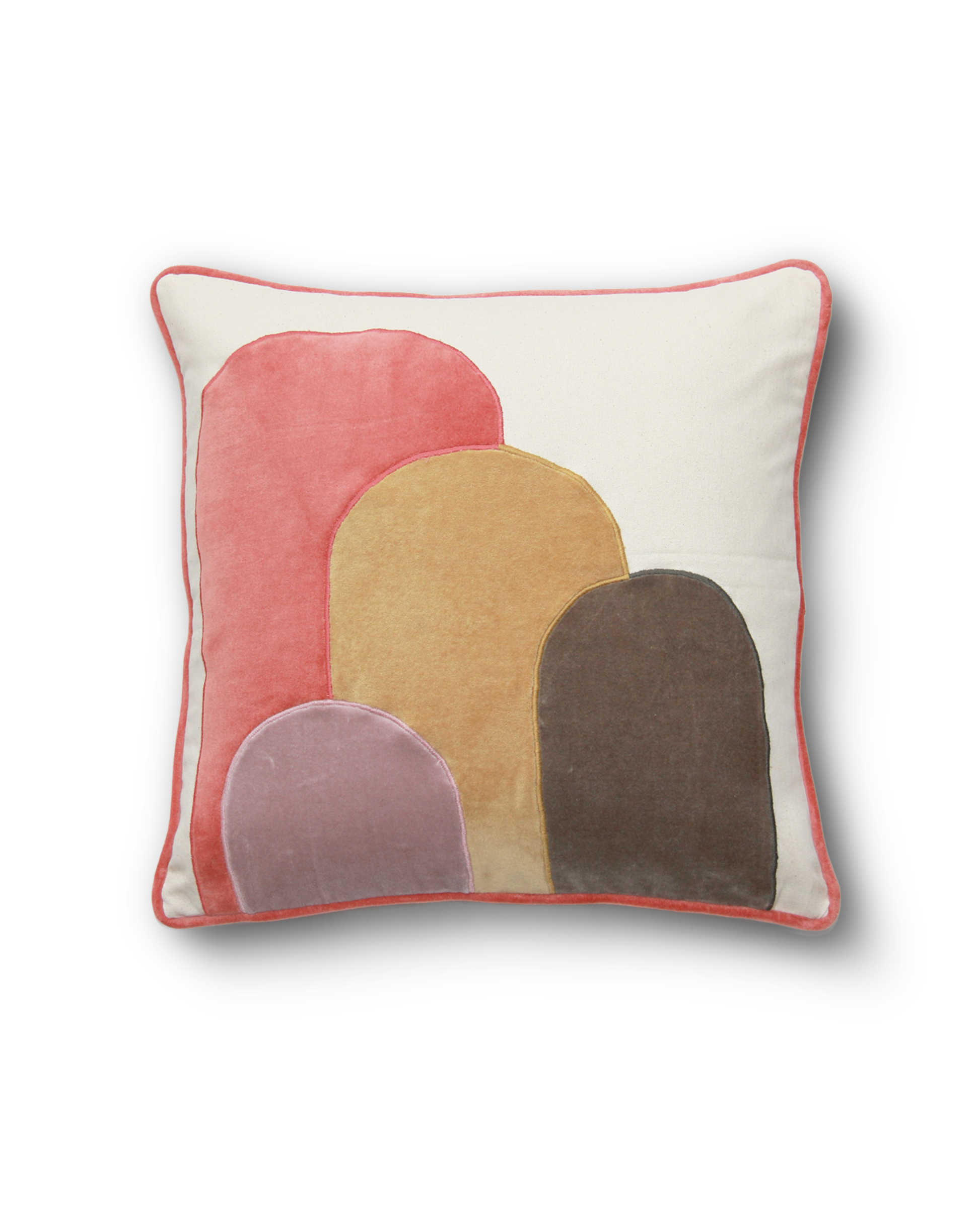 Arch Patchwork Cotton Cushion Cover - alternate view