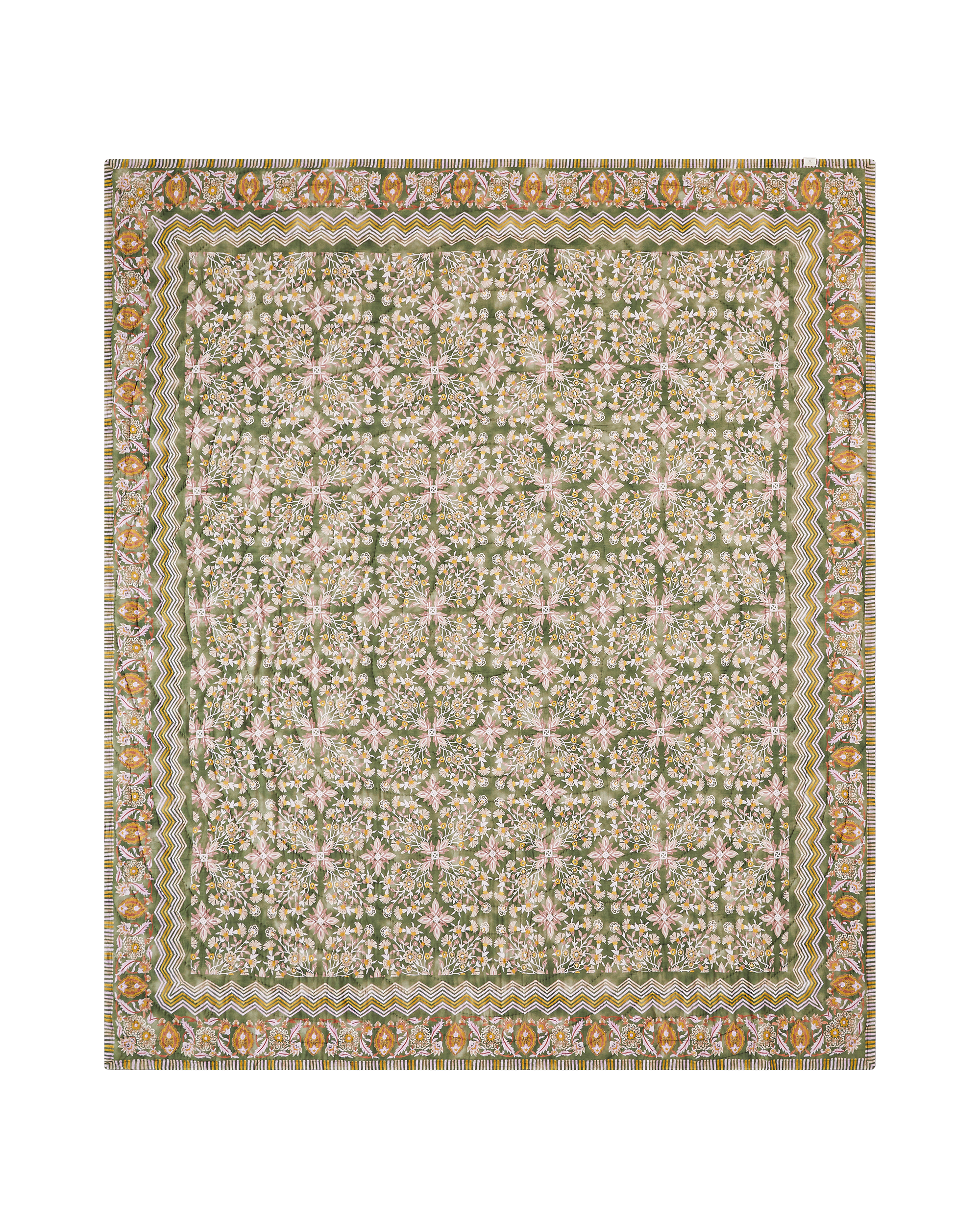 Rahat Green Cotton AC Quilt - lifestyle