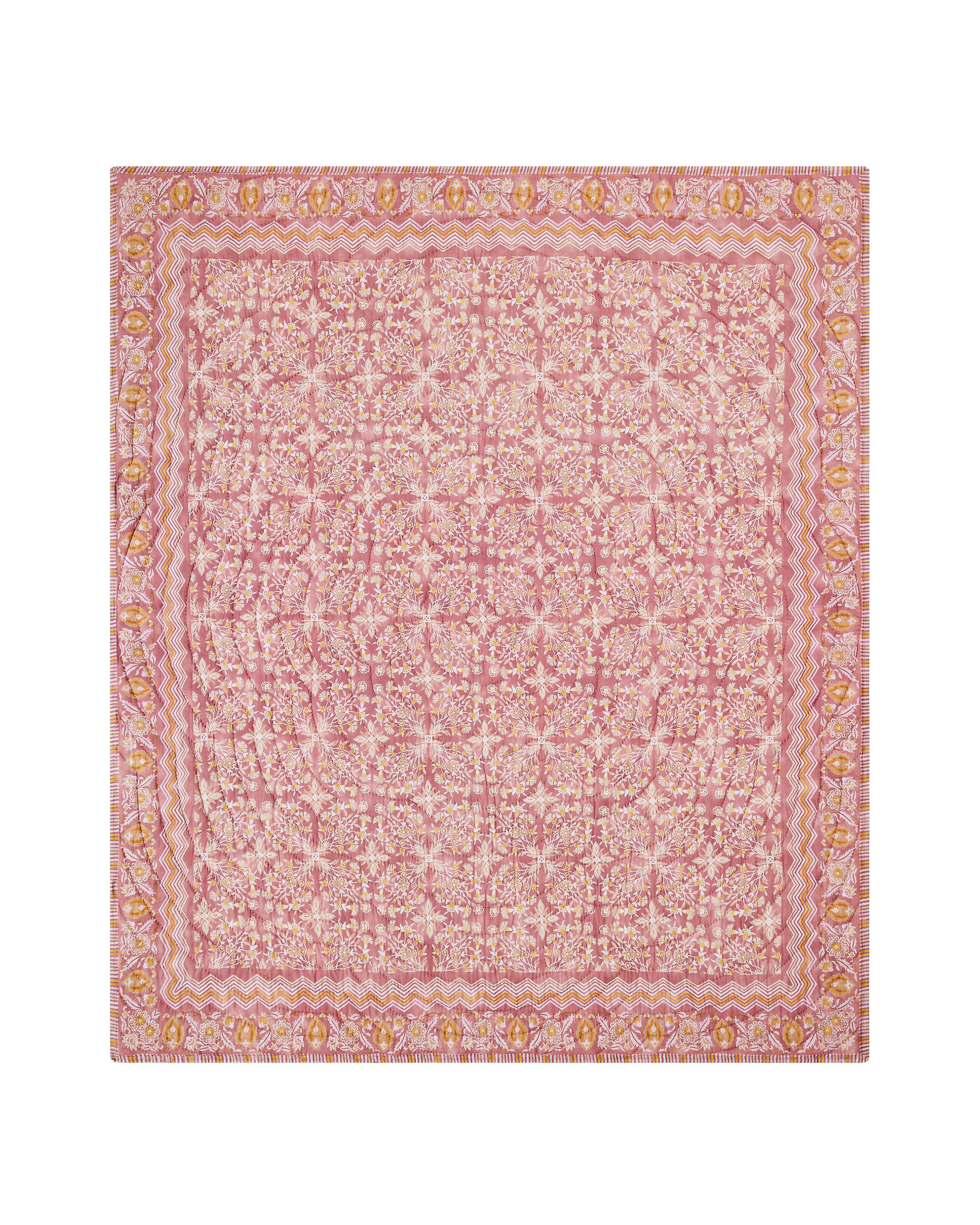 Rahat Red Cotton Quilt - lifestyle