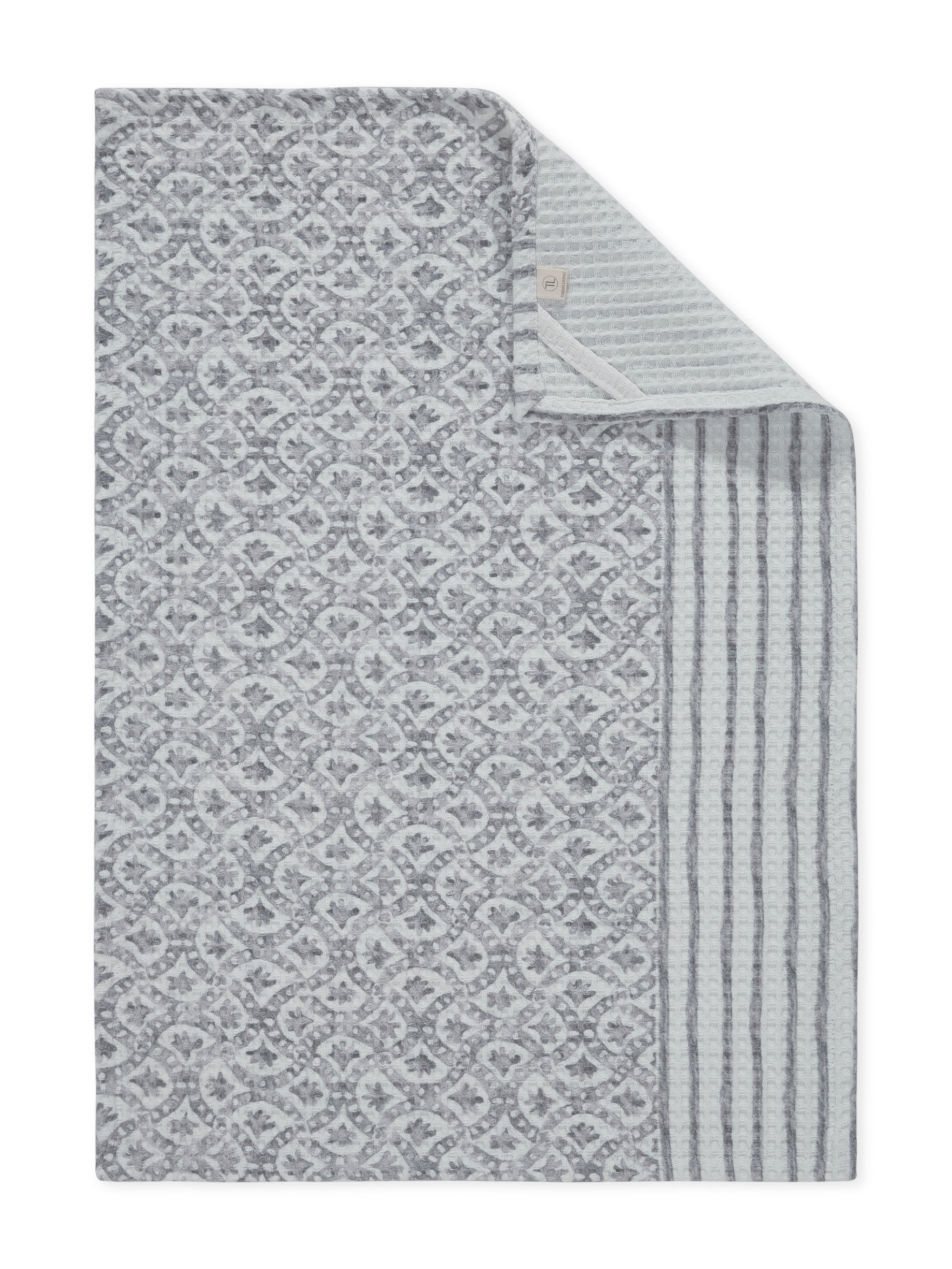 Tessellate Grey Hand Towel | Set Of 2