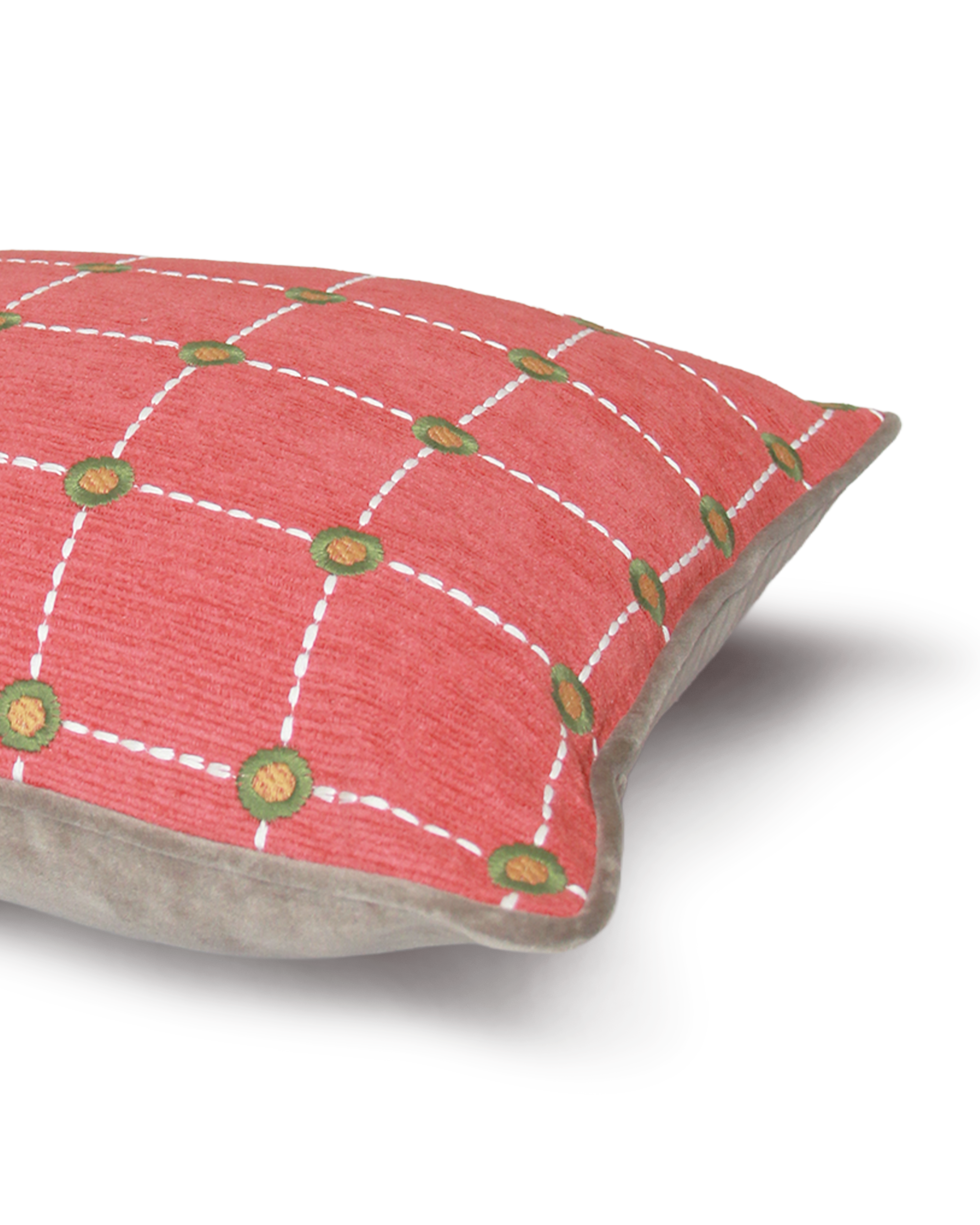 Rust Soft Stripe Cotton Cushion Cover - alternate view