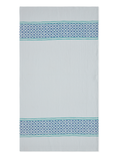 Checkmate blue bath towel