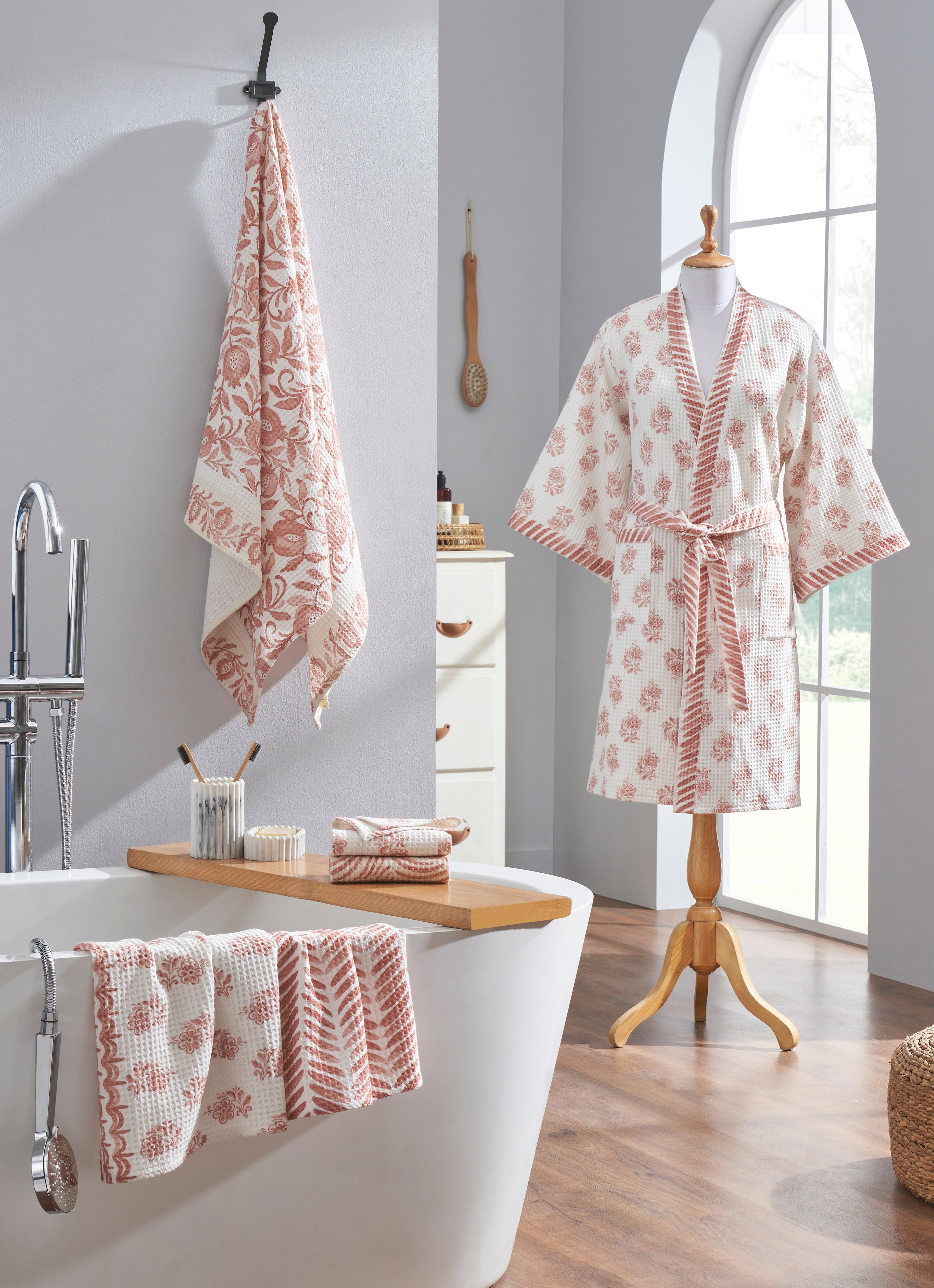 Ayna Pink Hand Towel | Set Of 2