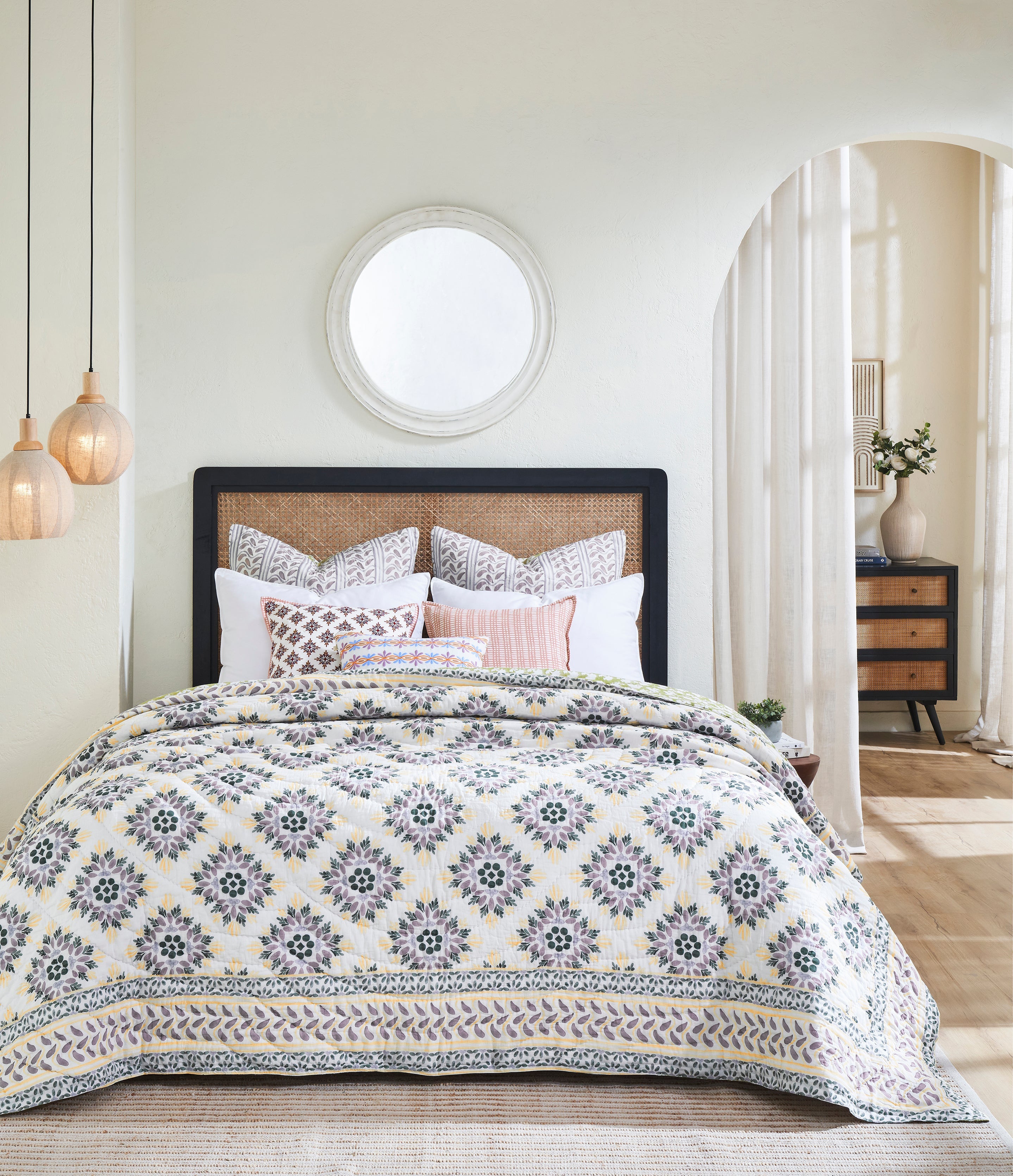 Mica Mauve Cotton Quilt