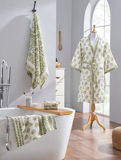 Ayna Green Face Towel | Set Of 2
